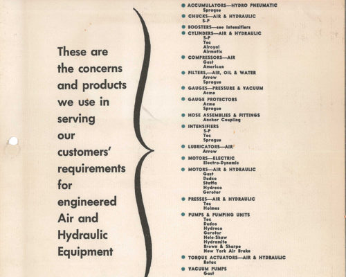 1950s Line Card- Tec Engineering Corp